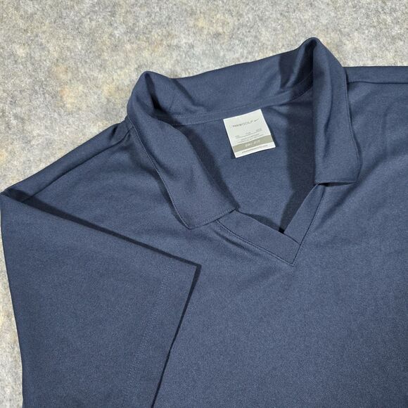 Nike Golf Dri-Fit V Neck Women’s Size XXL Navy Blue Short Sleeve Collar Sports - Picture 1 of 9